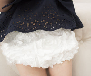 White Floral Bloomers